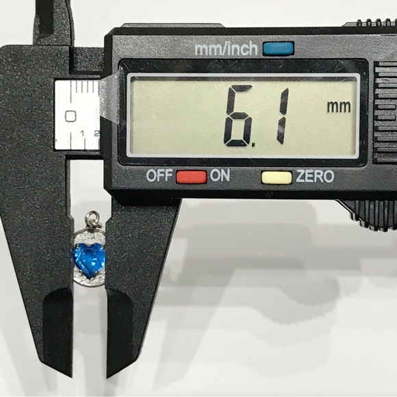 Artisan Signed R Sterling Silver Filigree Dainty Heart Paste Rhinestone Pendant - Picture 13 of 14